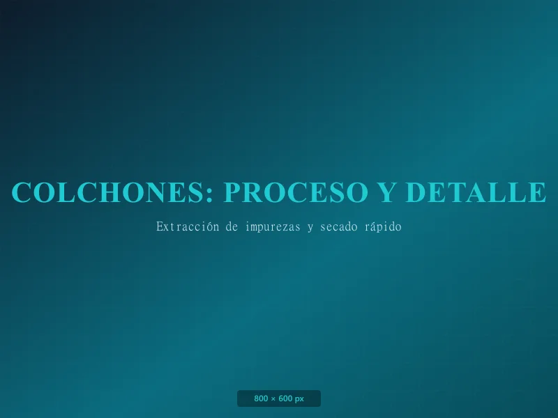 Proceso de inyección y extracción en colchón